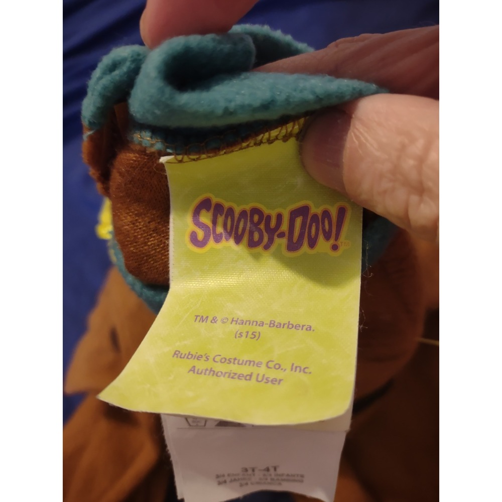 Rubies Scooby-Doo Kids Costume Fleece Jumpsuit Brown 3T-4T Halloween Play - Picture 4 of 5